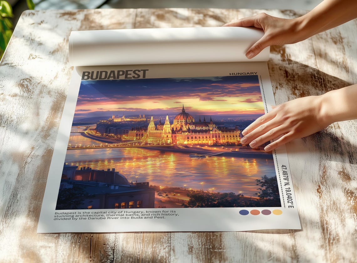 Budapest City Print Budapest City Art Budapest City Poster Budapest City Photo Budapest City Poster Print Hungary Travel Art Print - Image 3