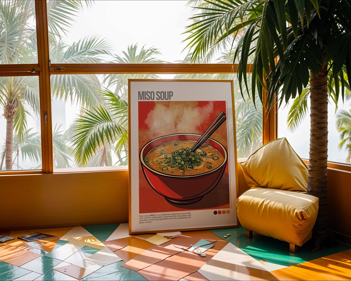 Miso Soup Art Japanese Food Art Modern Food Art Giclee Print Fine Art Paper Print Home And Kitchen Decor For The Food Lover - Image 5