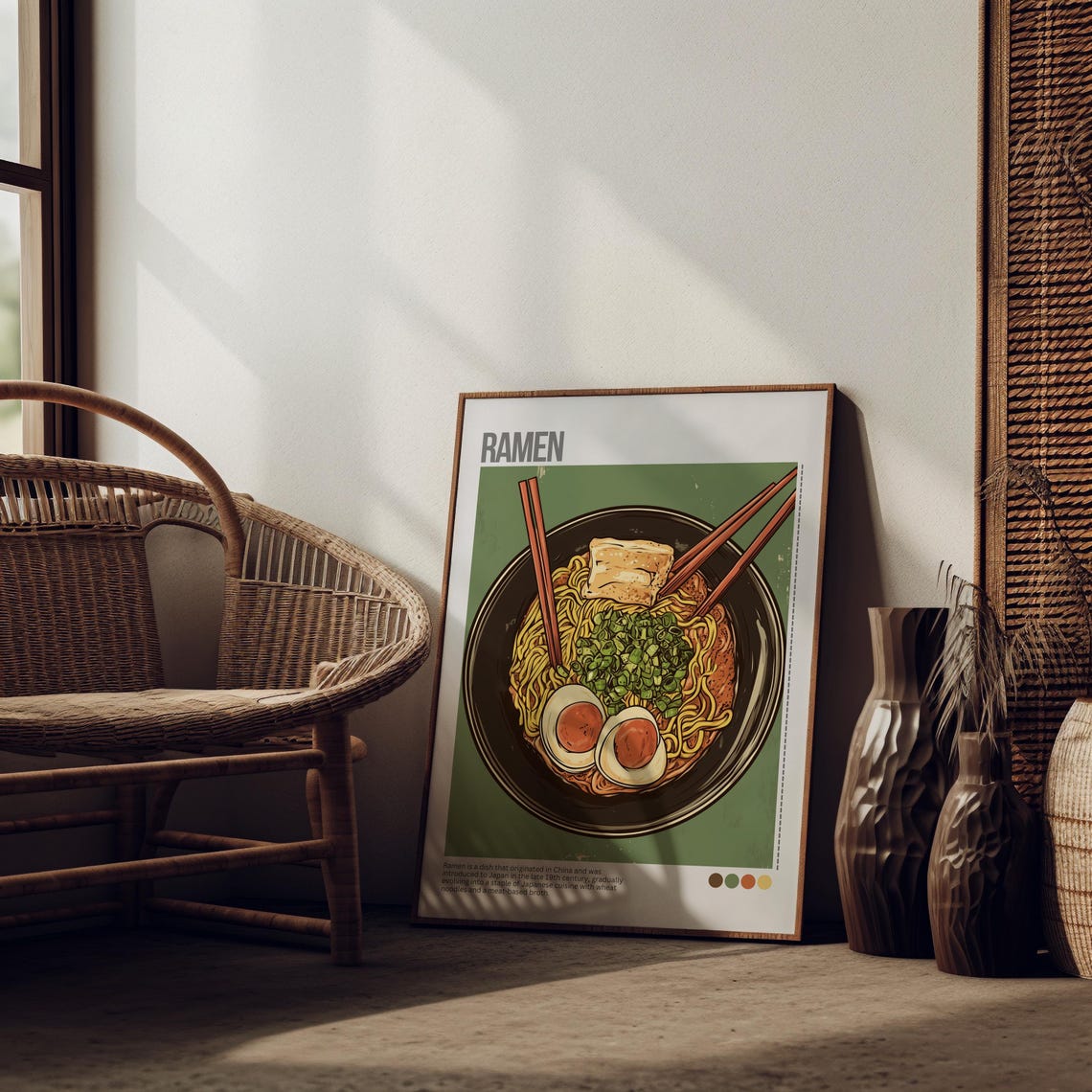 Ramen Noodle Bowl Soft Eggs Green Onions Japanese Food Poster - Image 6