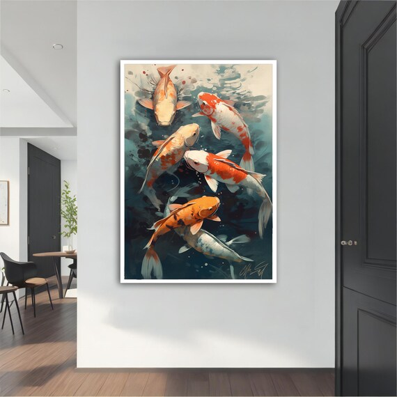 Fish Painting Fish Poster Fish Wall Art Fish Art Home Decor Animal Wall Art Wall Decor Modern