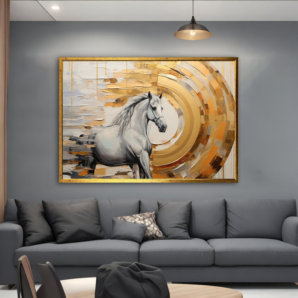 White Horse Painting Horse Wall Art White Horse Wall Art Horse Lover Gift Wall Art Horse Photo Wall Decor Animal Wall Art - Image 5