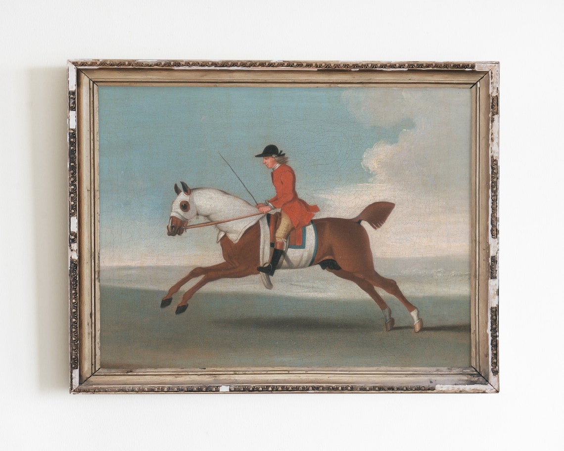 Vintage Horse Painting, Antique Horse Art Print