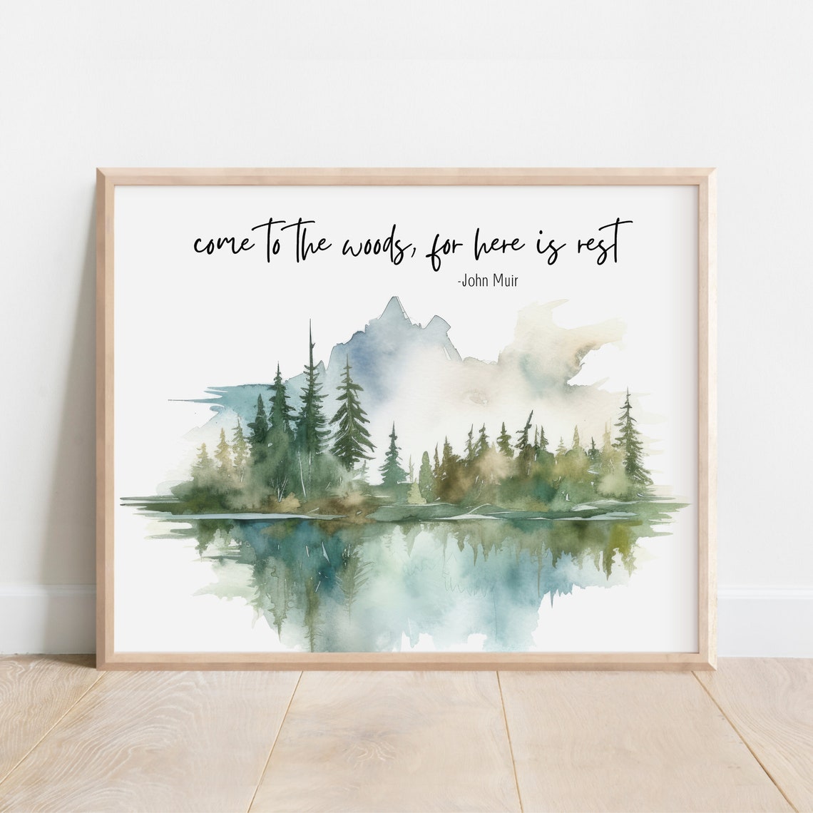 Come To The Woods Here Is Rest John Muir Nature Quote Art Poster