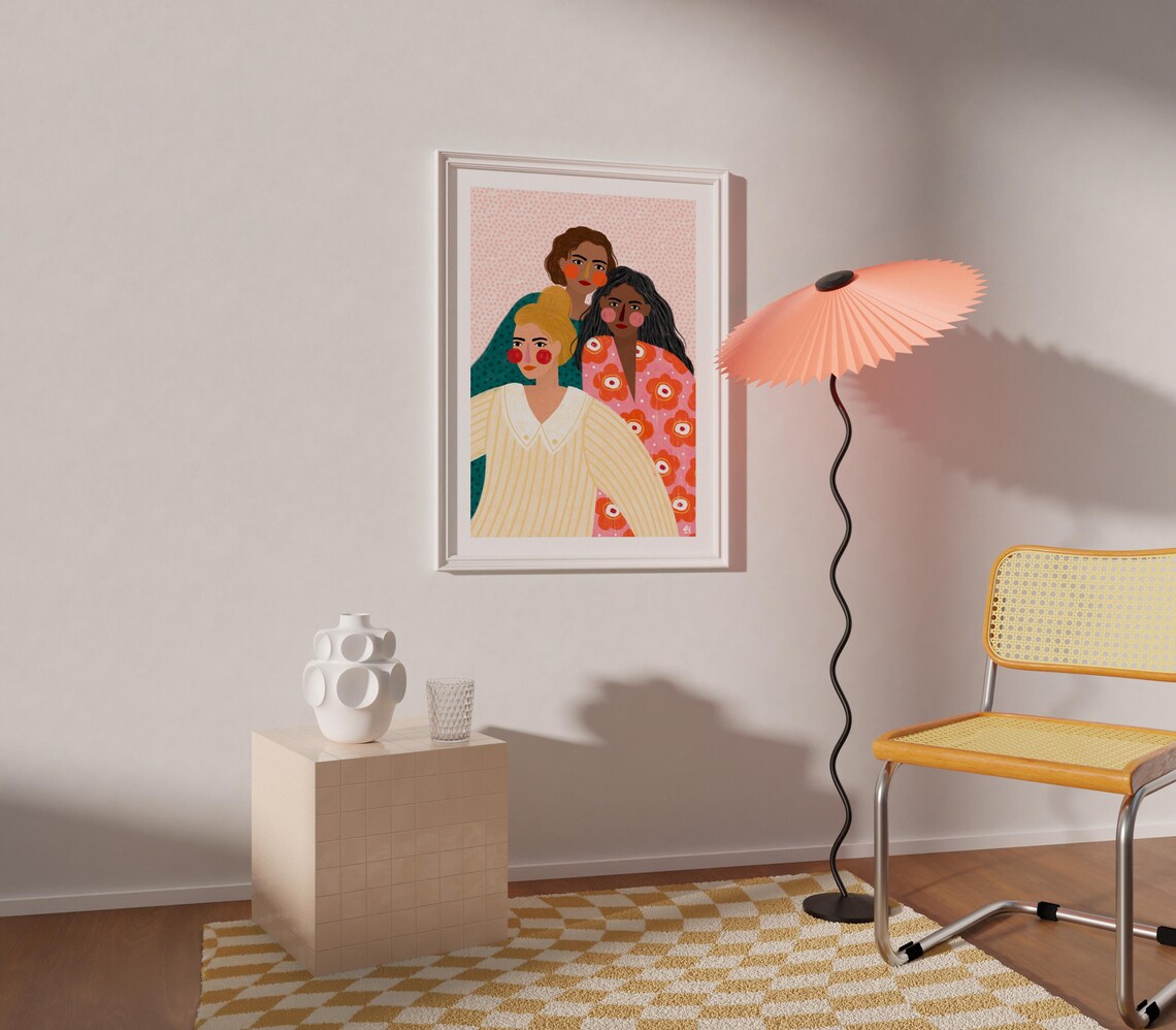 Girl Friends Female Empowerment Art Print - Image 2