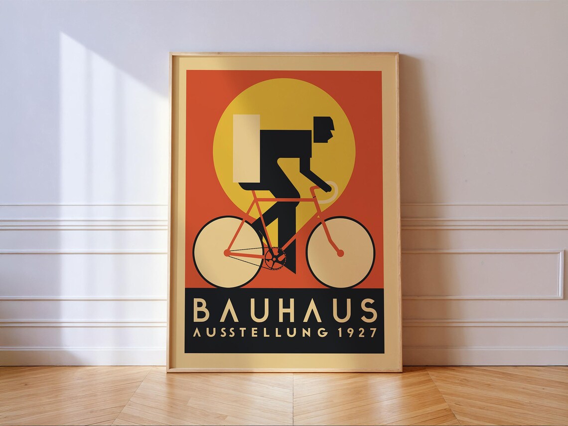 Bauhaus Bicycle, Mid Century Modern Art Print