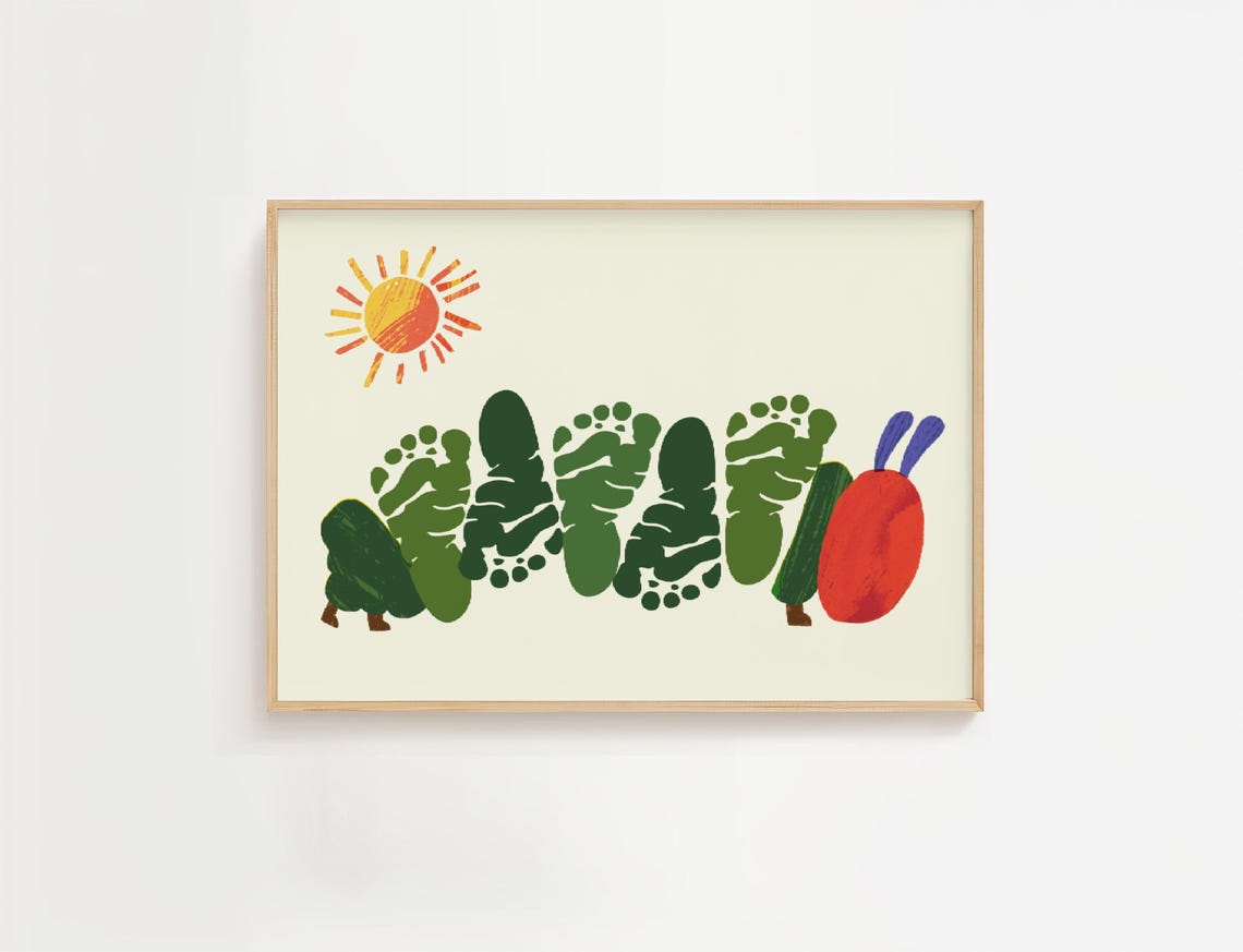 The Very Caterpillar Kids Craft Art Print