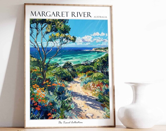 Margaret River Wildflower Coastal Trail Australia Travel Poster