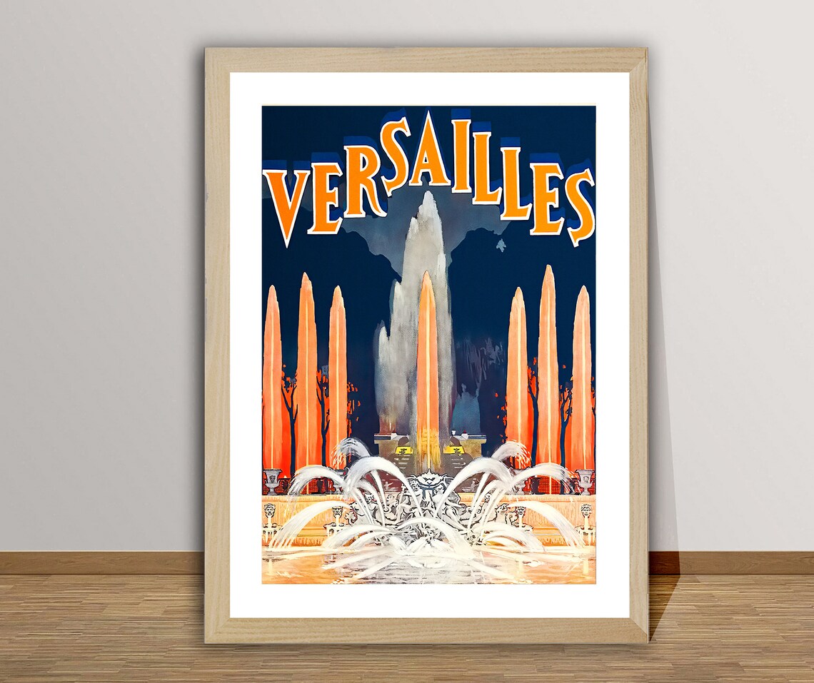 Versailles Paris France Vintage Travel Poster