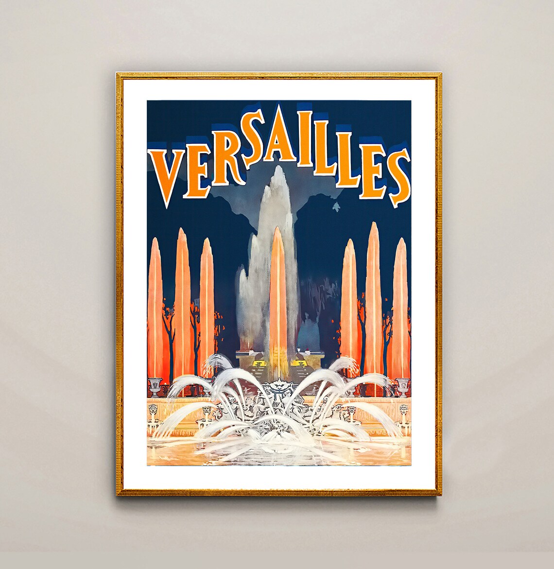 Versailles Paris France Vintage Travel Poster - Image 2