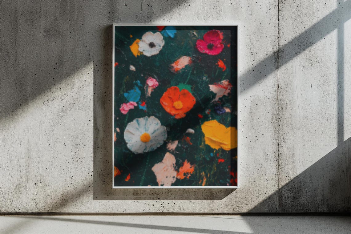 Taken Abstract Floral Wall Art Bold Colorful Flower Print Modern Impressionist Painting Nature Inspired Home Art Print - Image 3