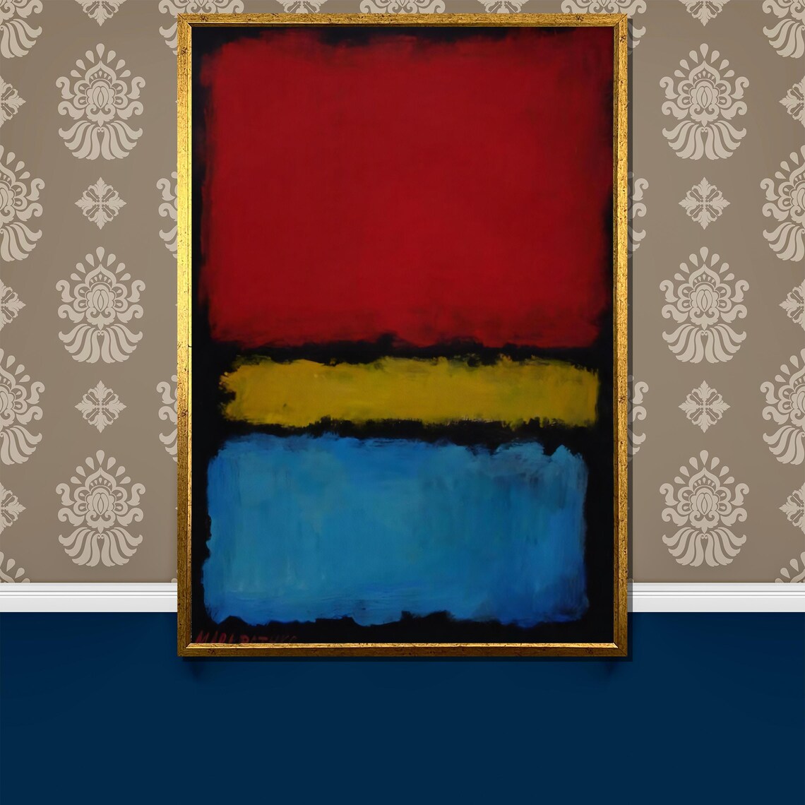 Mark Rothko Red Yellow And Blue Abstract Painting