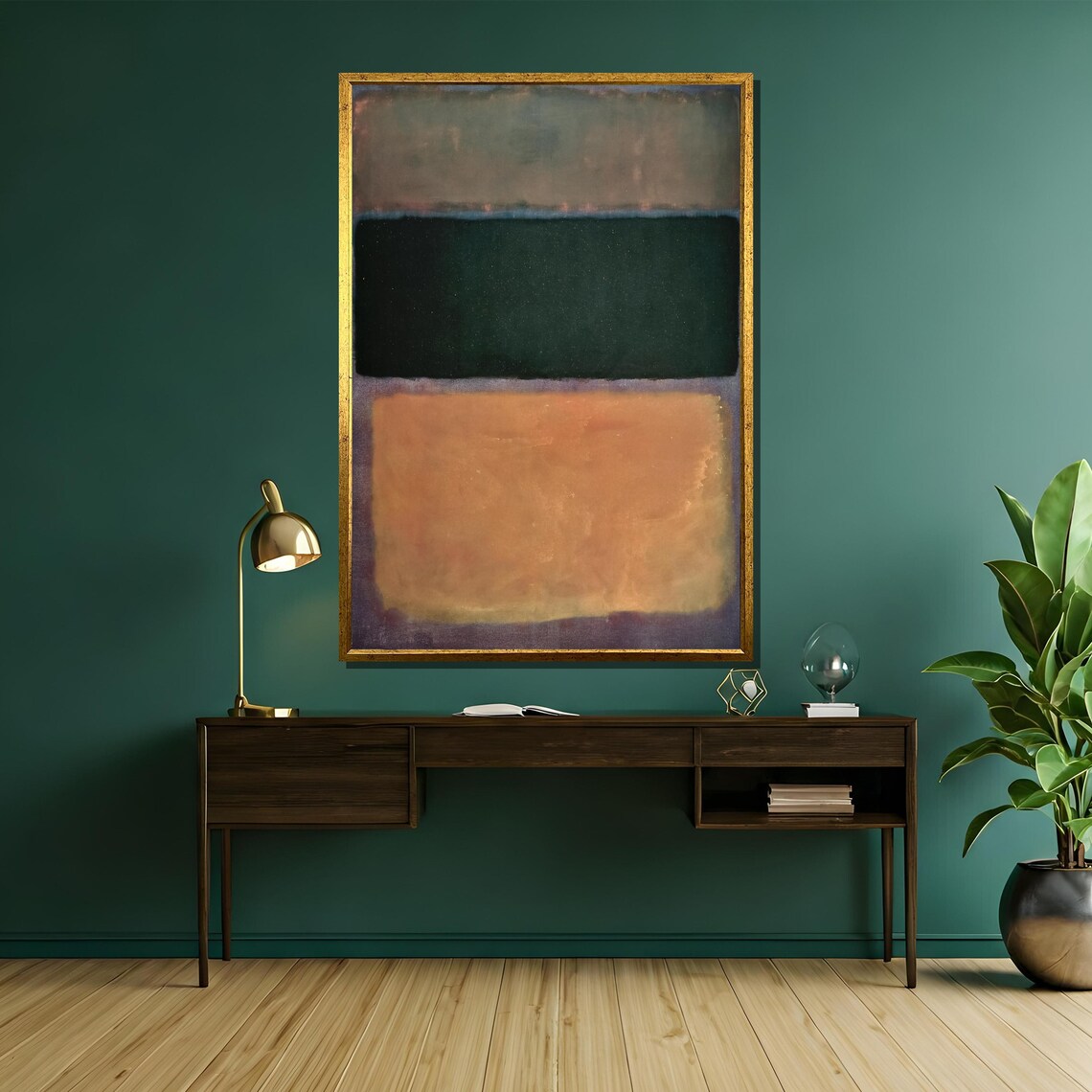 Rothko Style Green And Earthy Tones Abstract Color Field Poster - Image 5