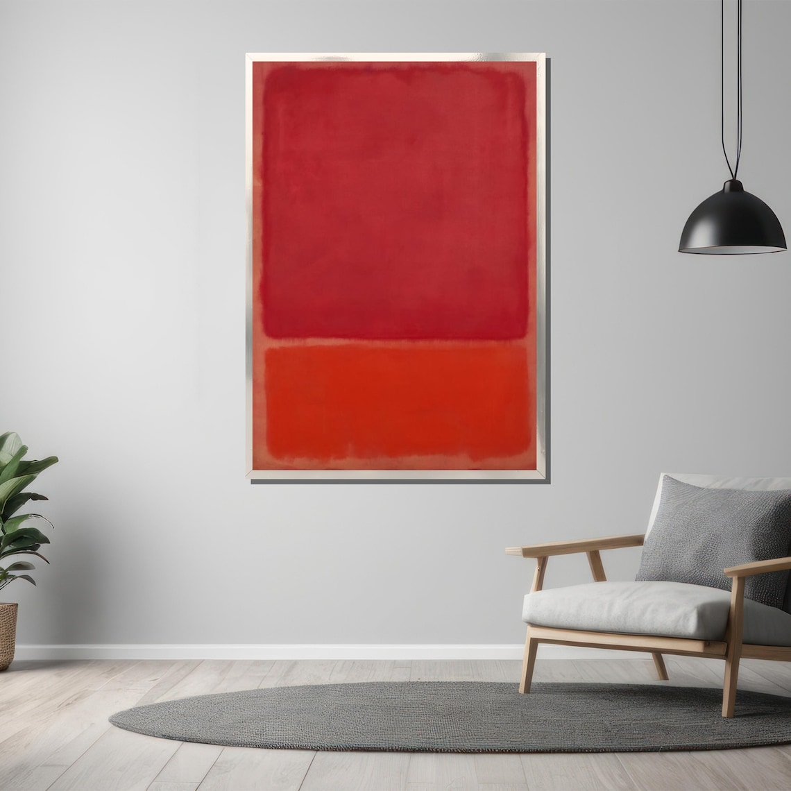 Mark Rothko Red And Orange Abstract Painting Captivating Expressionist Art Gift For Modern Home Wall Decor Lovers - Image 3