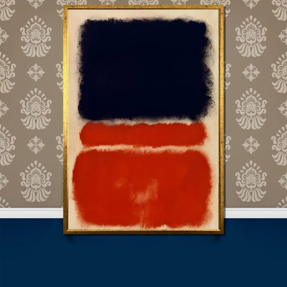 Mark Rothko Bold Red And Black Abstract Painting Iconic Modern Art Gift For Contemporary Spaces