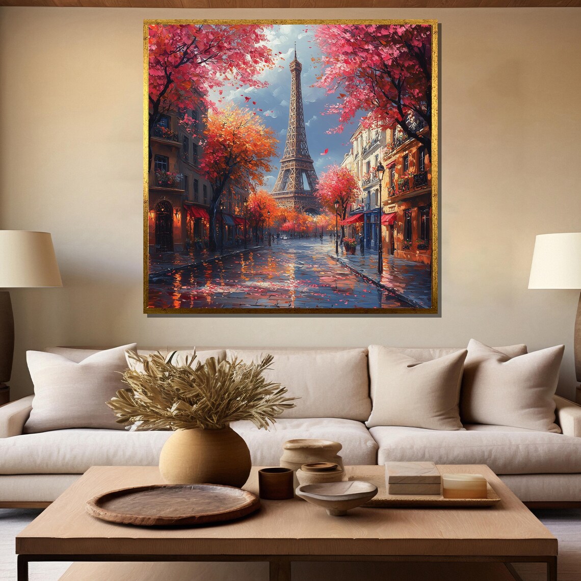 Autumn In Paris, Eiffel Tower Fall Foliage Cityscape - Image 5