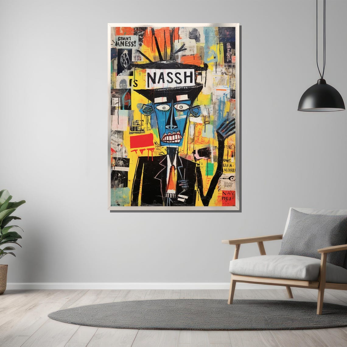 Neo Expressionist Graffiti Figure In Basquiat Style Art Poster - Image 3