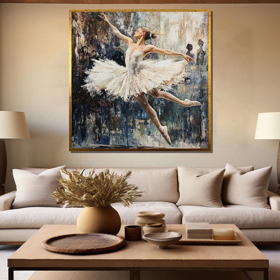 Ballet Elegance Painting Graceful Dancer In White Tutu Classical Ballet Wall Art For Sophisticated Home Decor And Gift - Image 5