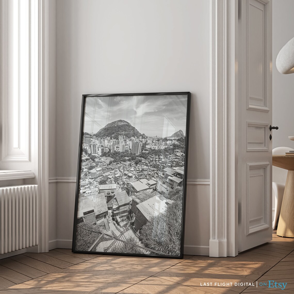 Rio de Janeiro Favela Hillside Dois Irmaos Peaks Brazil Poster - Image 3