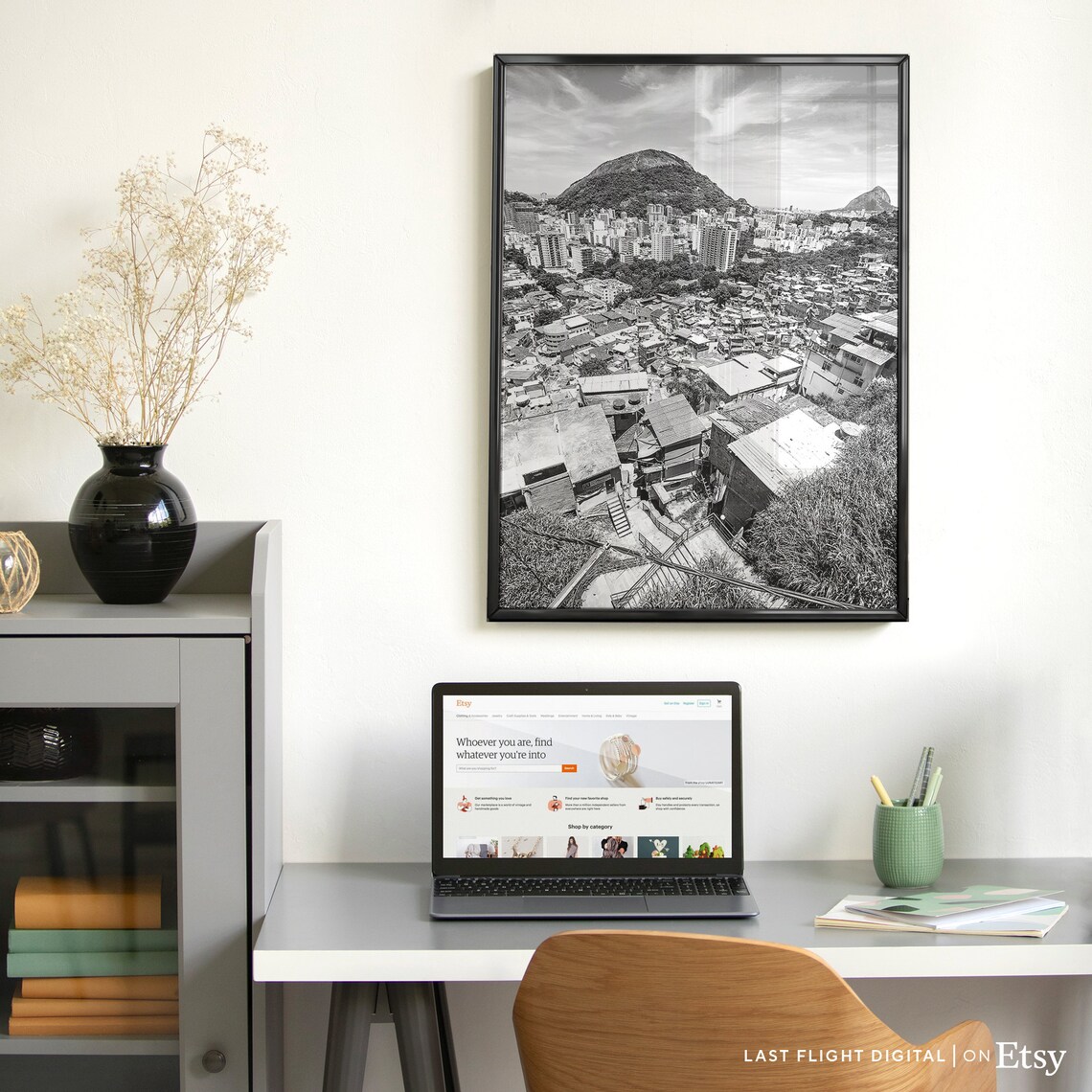 Brazil Print Rio De Janeiro Poster Favelas Brazil Art Travel Black White Photo South America Beach Christ Redeemer Brazil Poster - Image 5