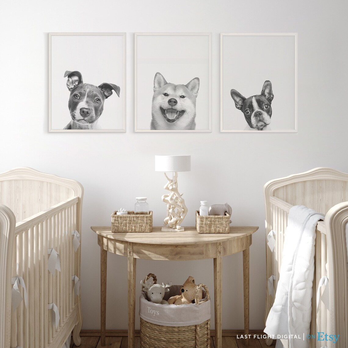 Shiba Inu Dog Poster, Kids Room Dog Art Print - Image 4