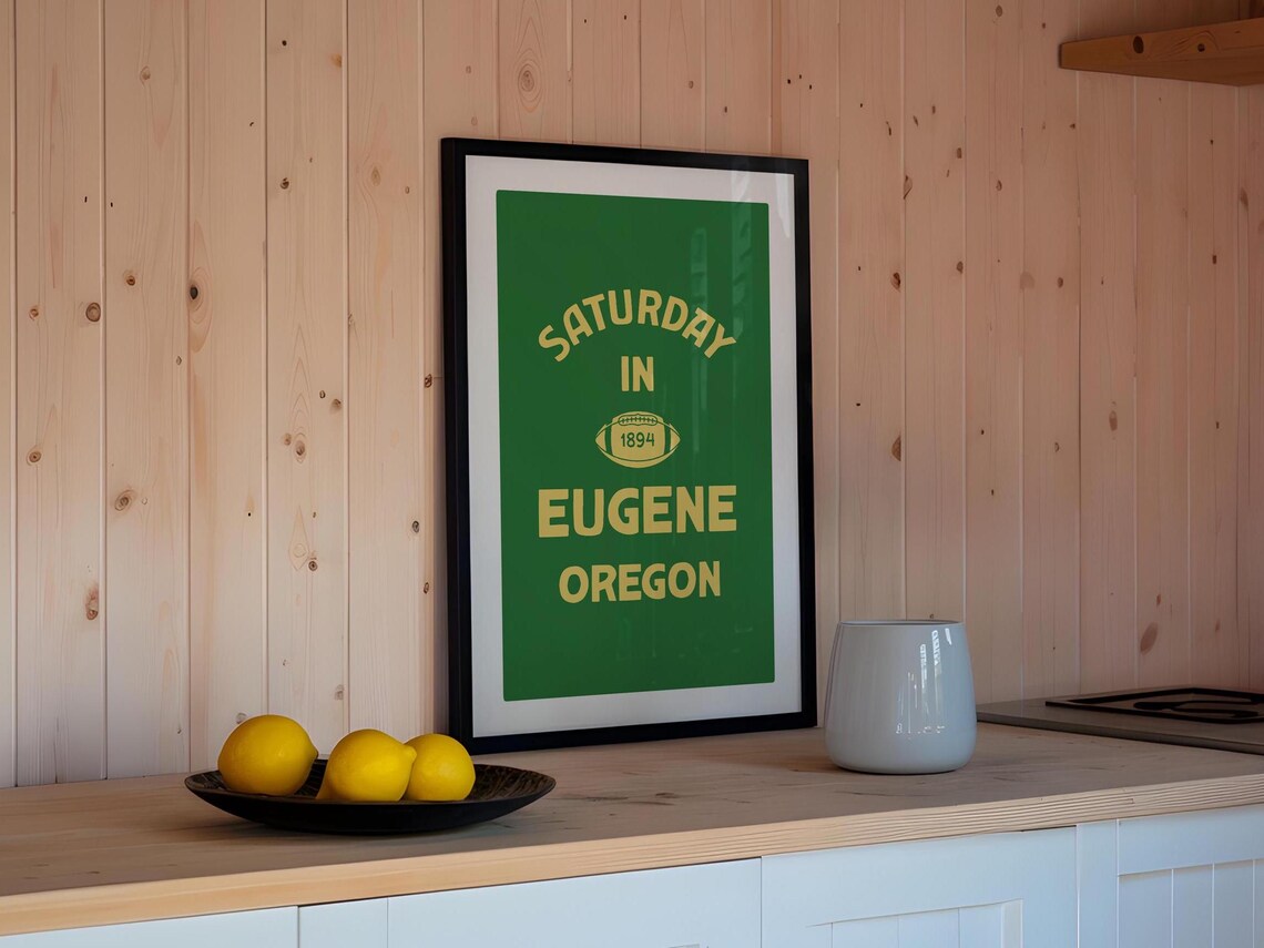 Retro Oregon Travel Poster, Eugene Wall Decor - Image 2