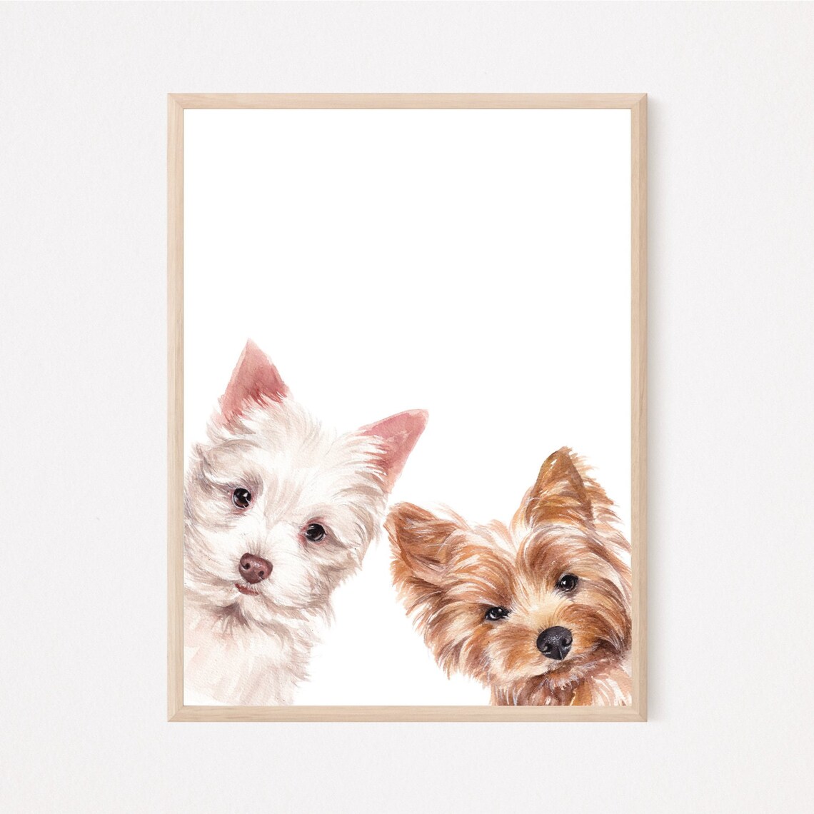 Custom Watercolor Dog Portrait, Modern Pet Art Print