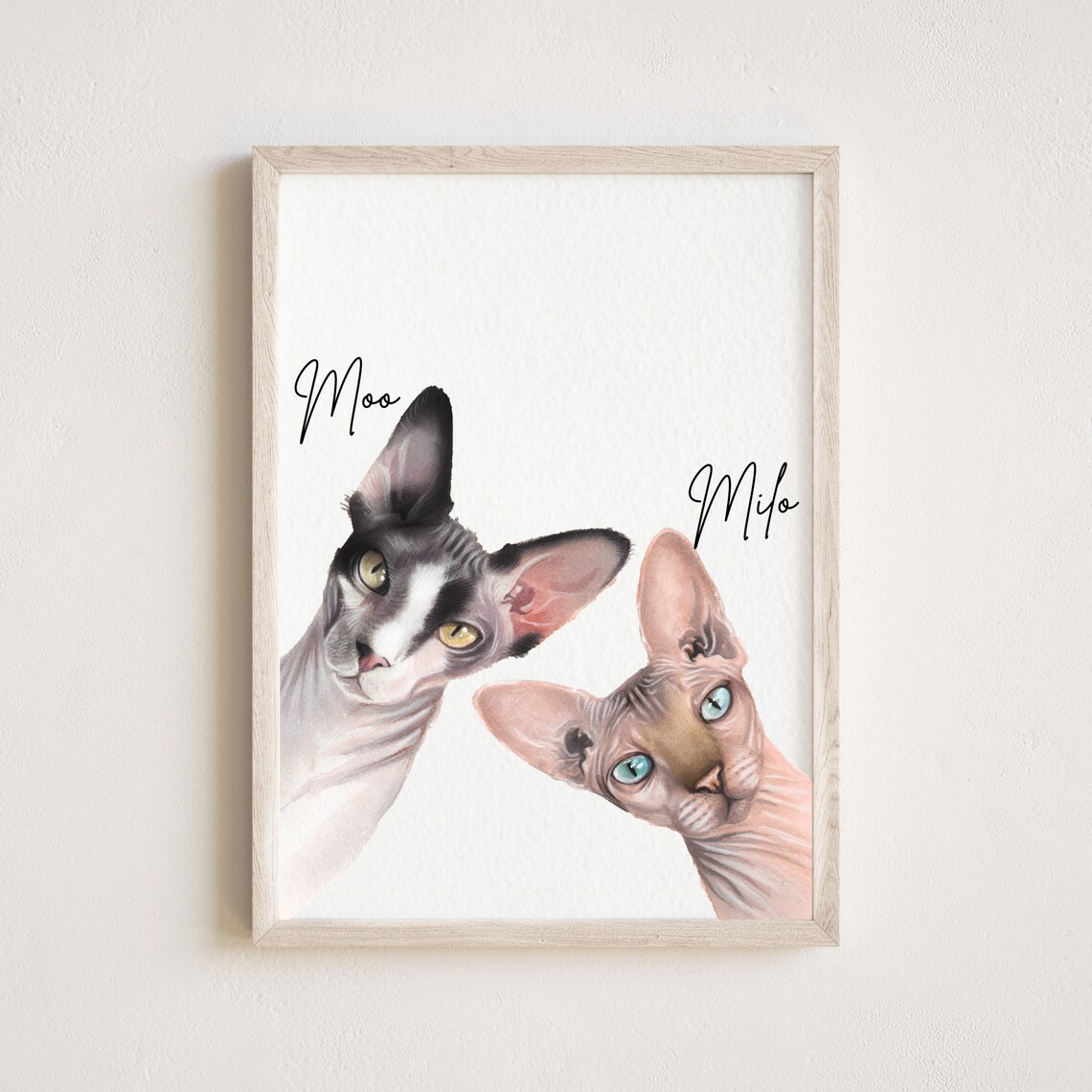 Custom Watercolor Cat Portrait, Pet Art Print - Image 2