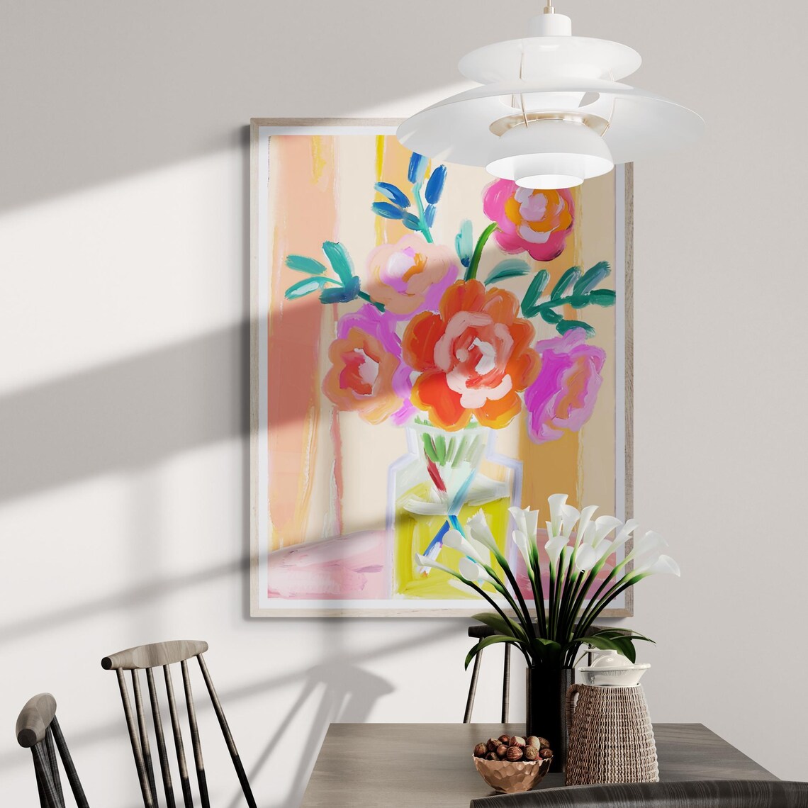 Floral Art Flower Market Flowers Poster Art Print Abstract Painting Floral Vase Painting - Image 3