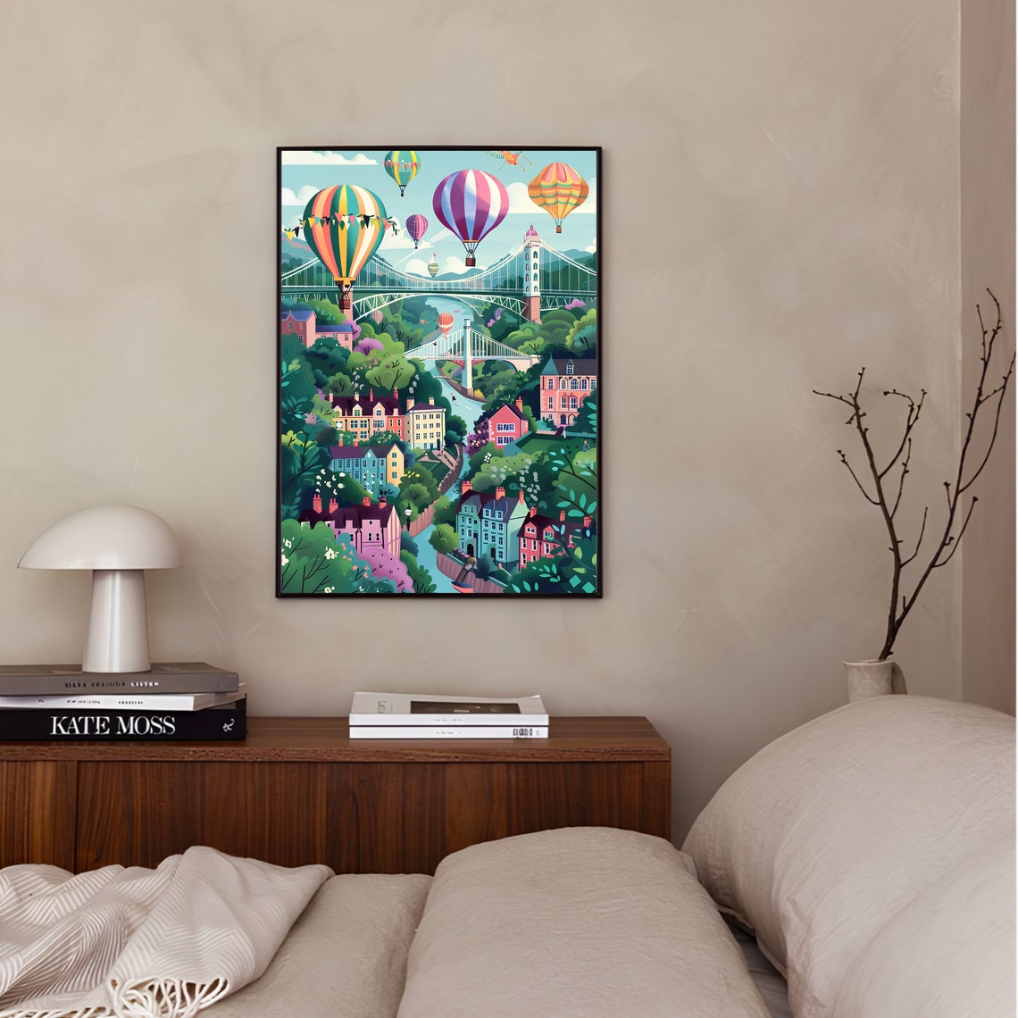 Bristol Hot Air Balloons Over Clifton Suspension Bridge Poster - Image 2