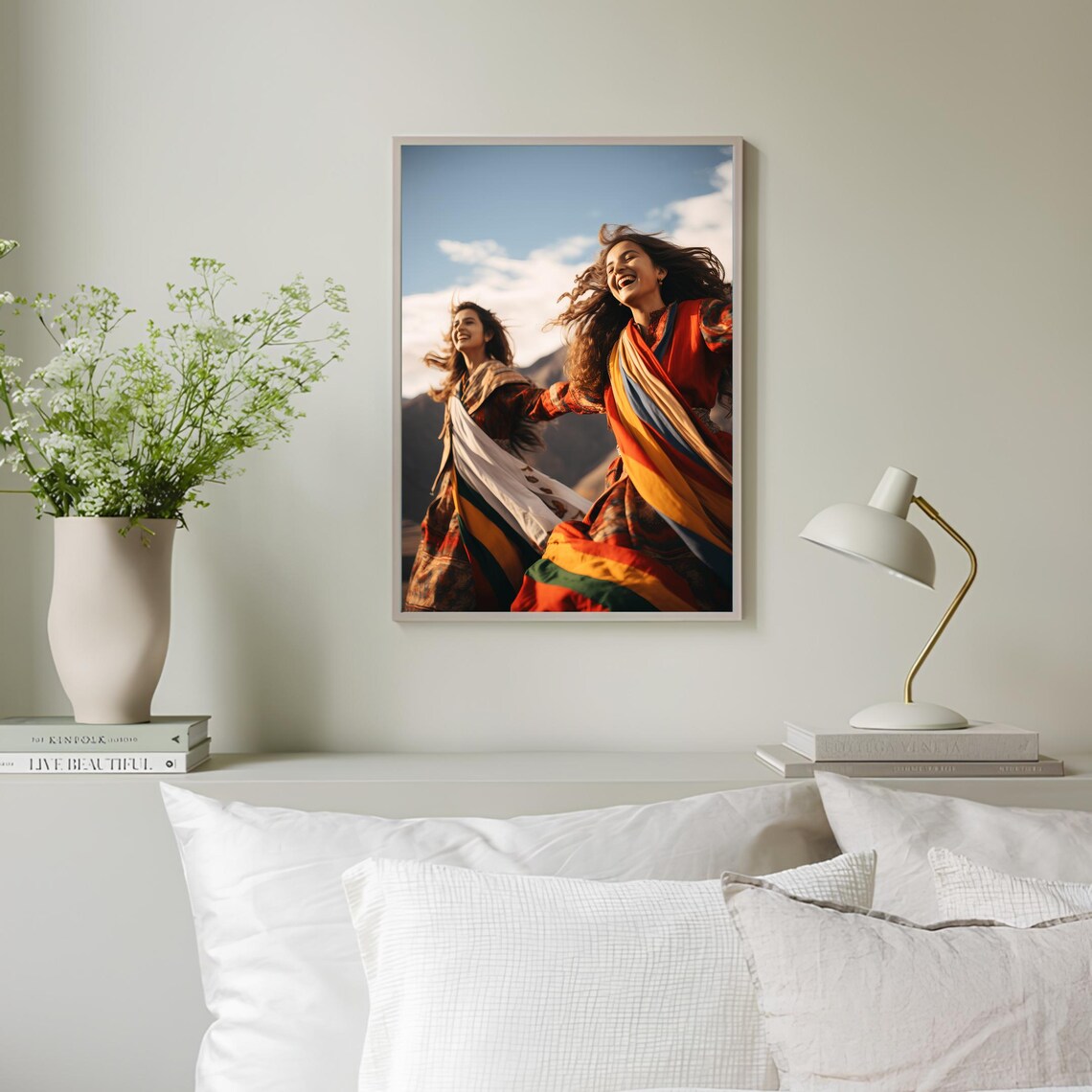 Joyful Afghan Women in Traditional Dress Cultural Photography Poster - Image 3