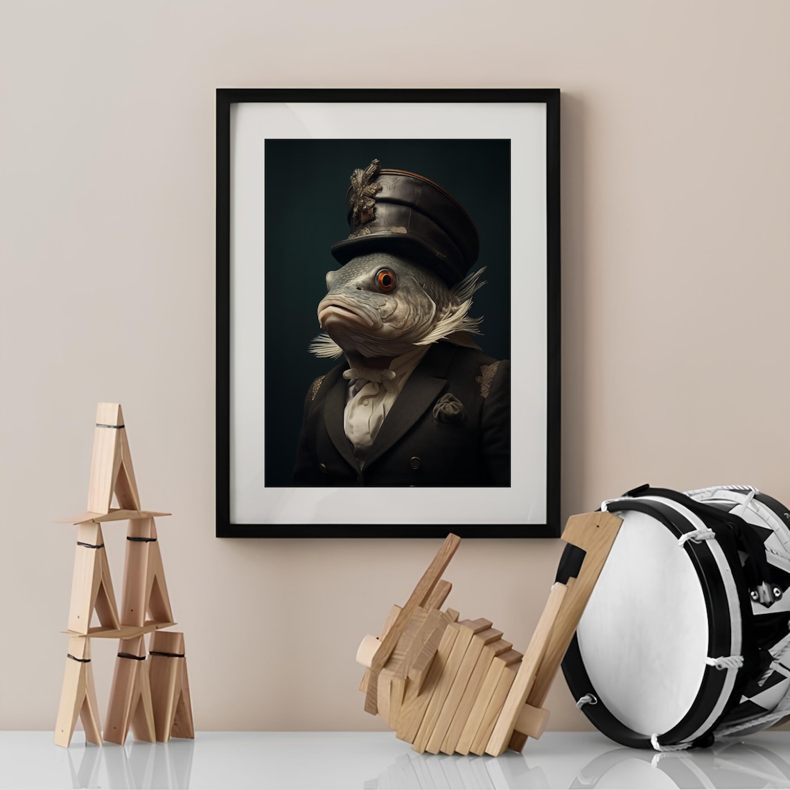 Fish Victorian Animal Portrait Vintage Art Print - Image 3