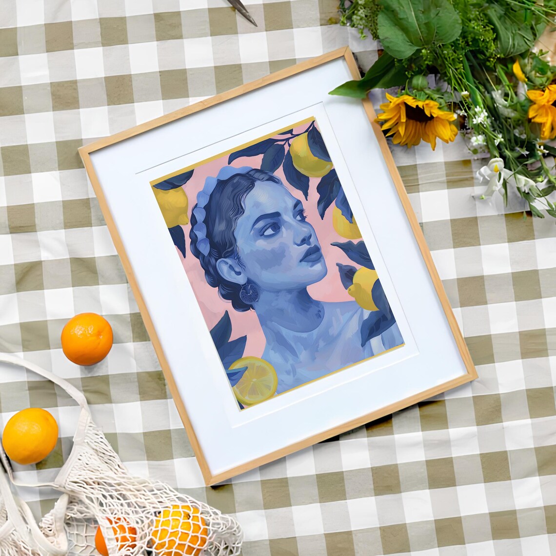 Greek Goddess Print, Matisse-Inspired Colorful Illustration - Image 3
