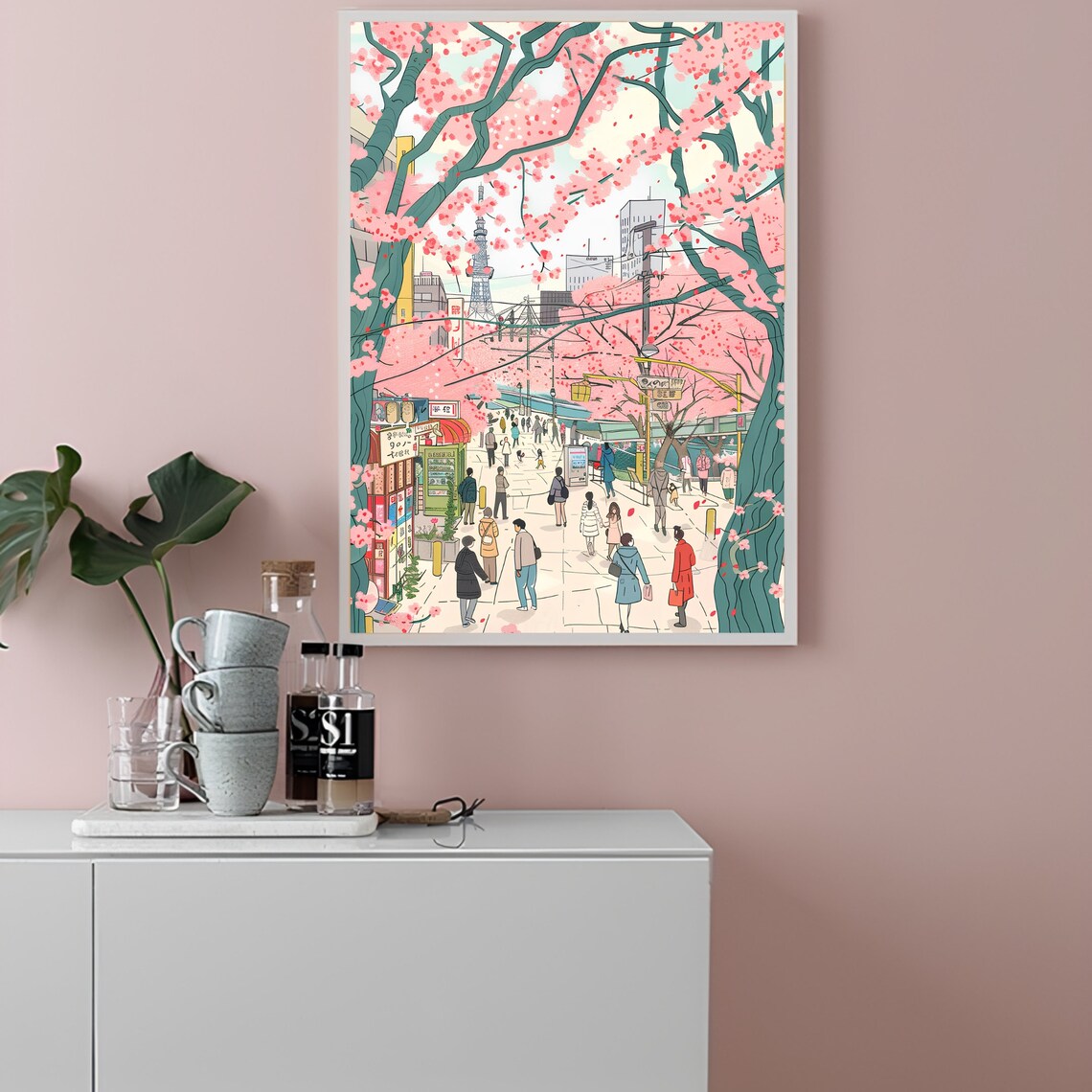 Tokyo Illustration Japan Travel Poster, Japan Wall Art - Image 3
