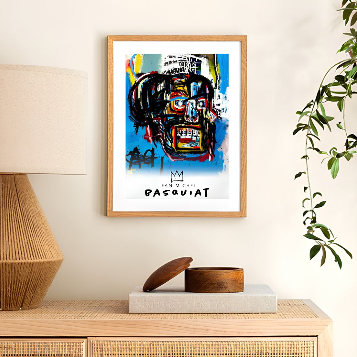 Jean-Michel Basquiat Untitled Skull Blue Neo Expressionist Art Poster - Image 3