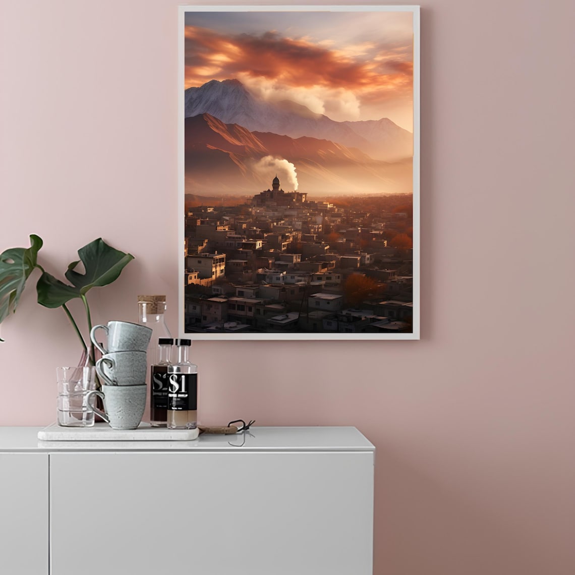 Kabul Afghanistan Landscape Art Print, Travel Poster - Image 2