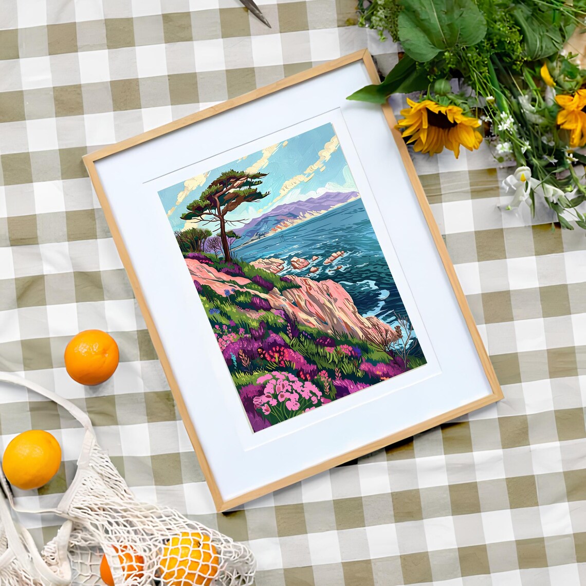 Cypress Print Greece Illustration, Travel Poster - Image 3