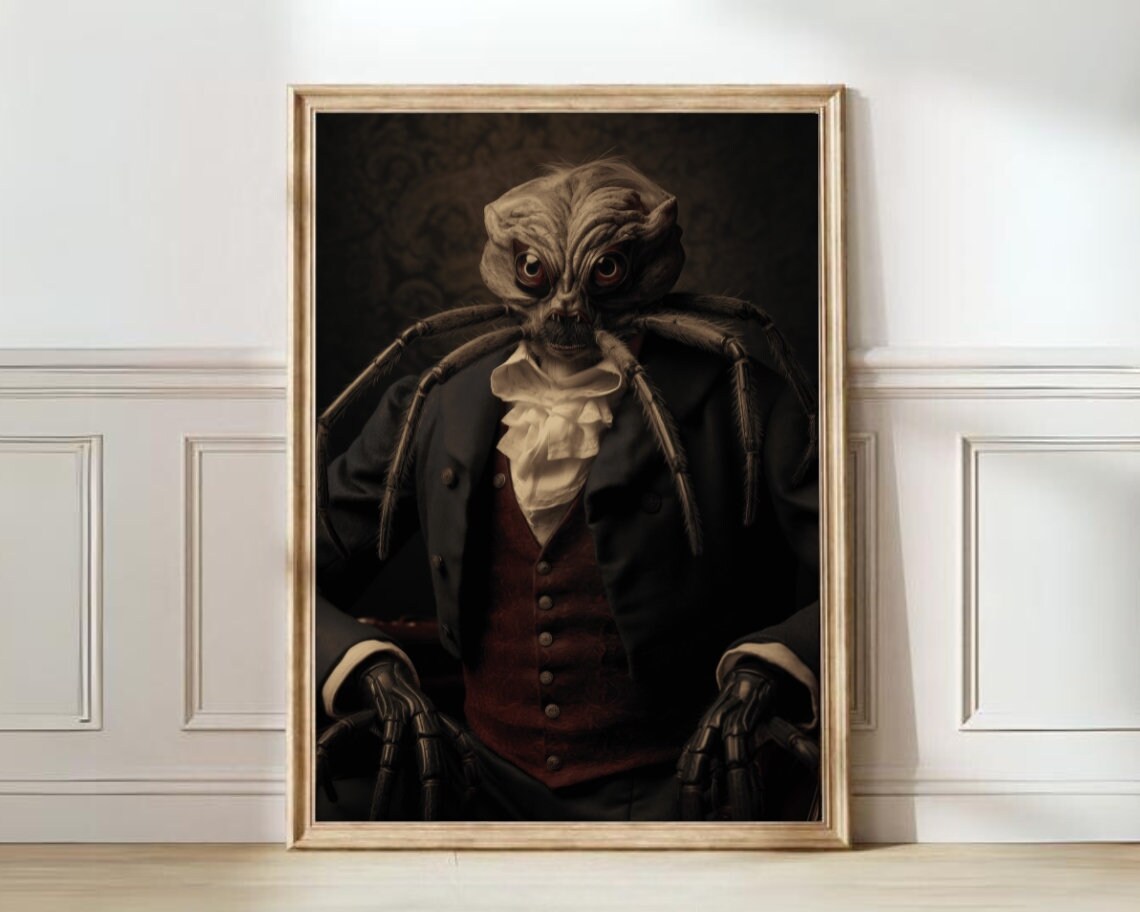 Tarantula Victorian Animal Portrait Vintage Poster