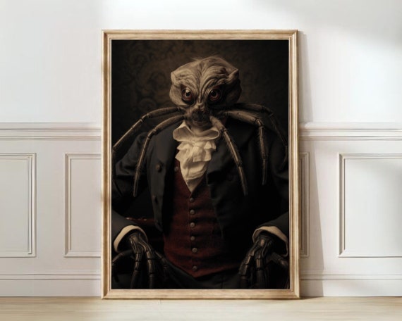 Tarantula Victorian Animal Portrait Vintage Poster