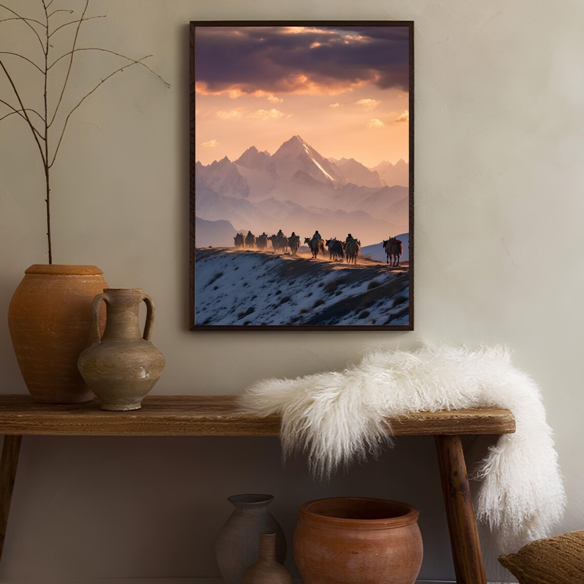 Afghanistan Kochi Nomad Wall Art, Hindukush Mountains - Image 3