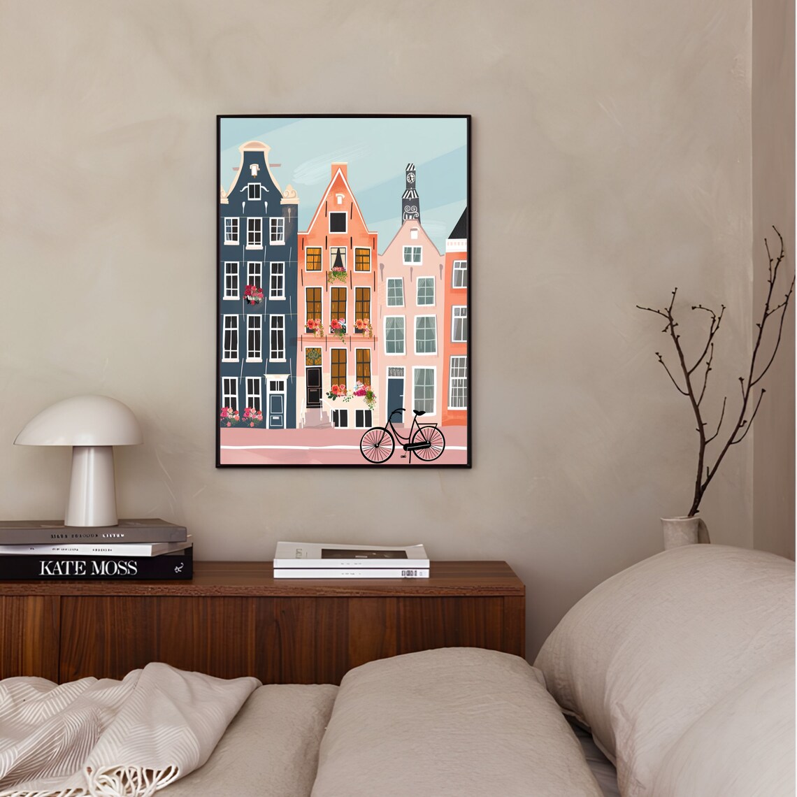 Amsterdam Illustration Travel Poster for Nursery Decor - Image 2