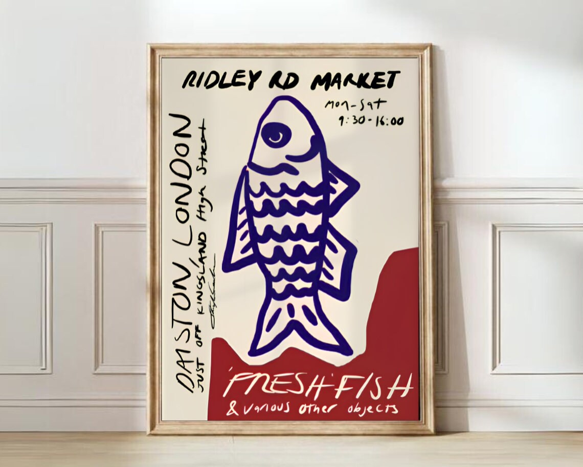 Sardines Retro Fish Kitchen Wall Art Print