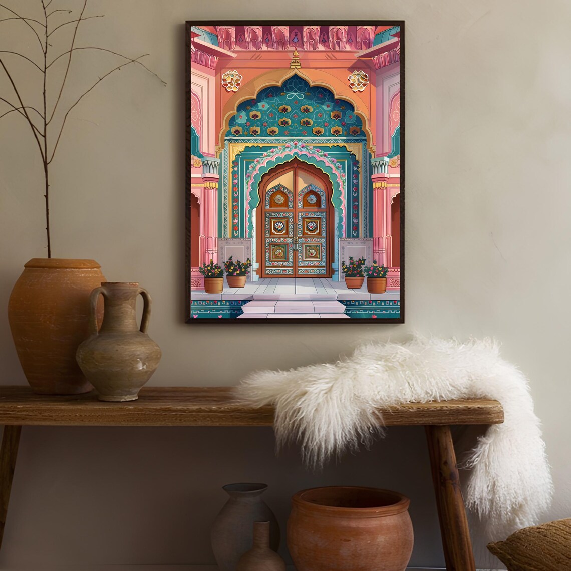 India Travel Poster, Jaipur Illustration Art Print - Image 2