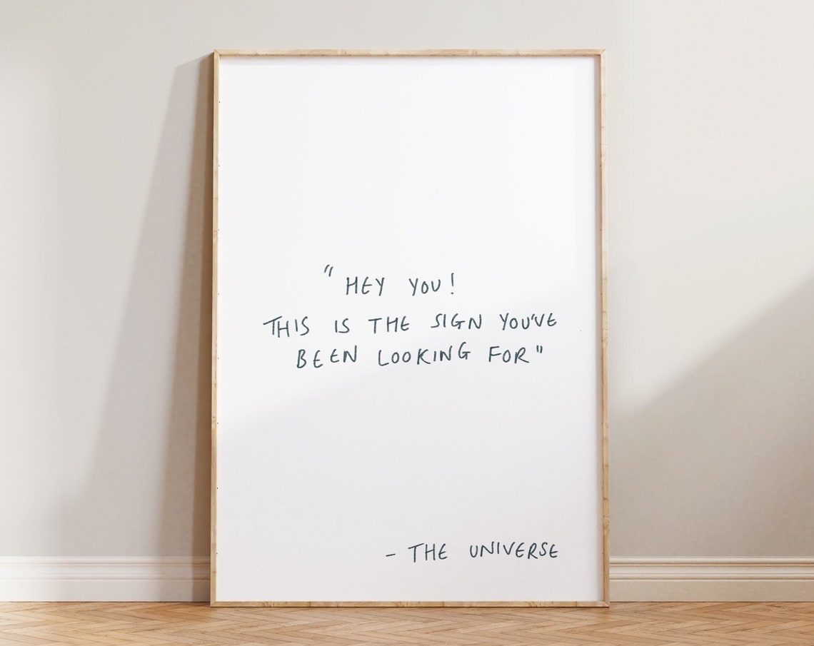 This Is The Sign Typography Quote Poster, Minimalist Decor