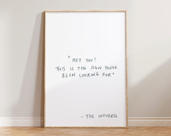 This Is The Sign Typography Quote Poster, Minimalist Decor