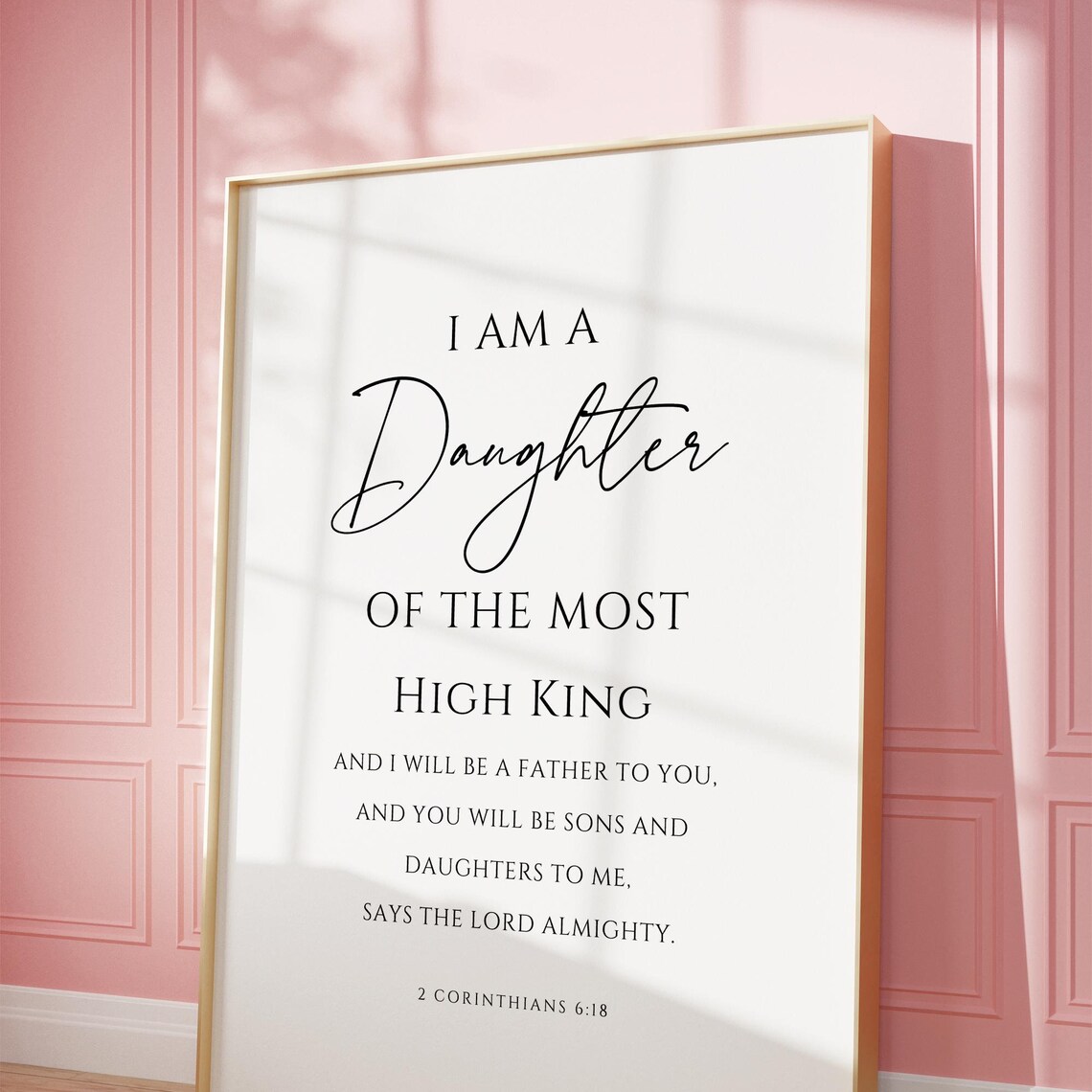 I Am The Daughter Of A King Girl Nursery Art Print