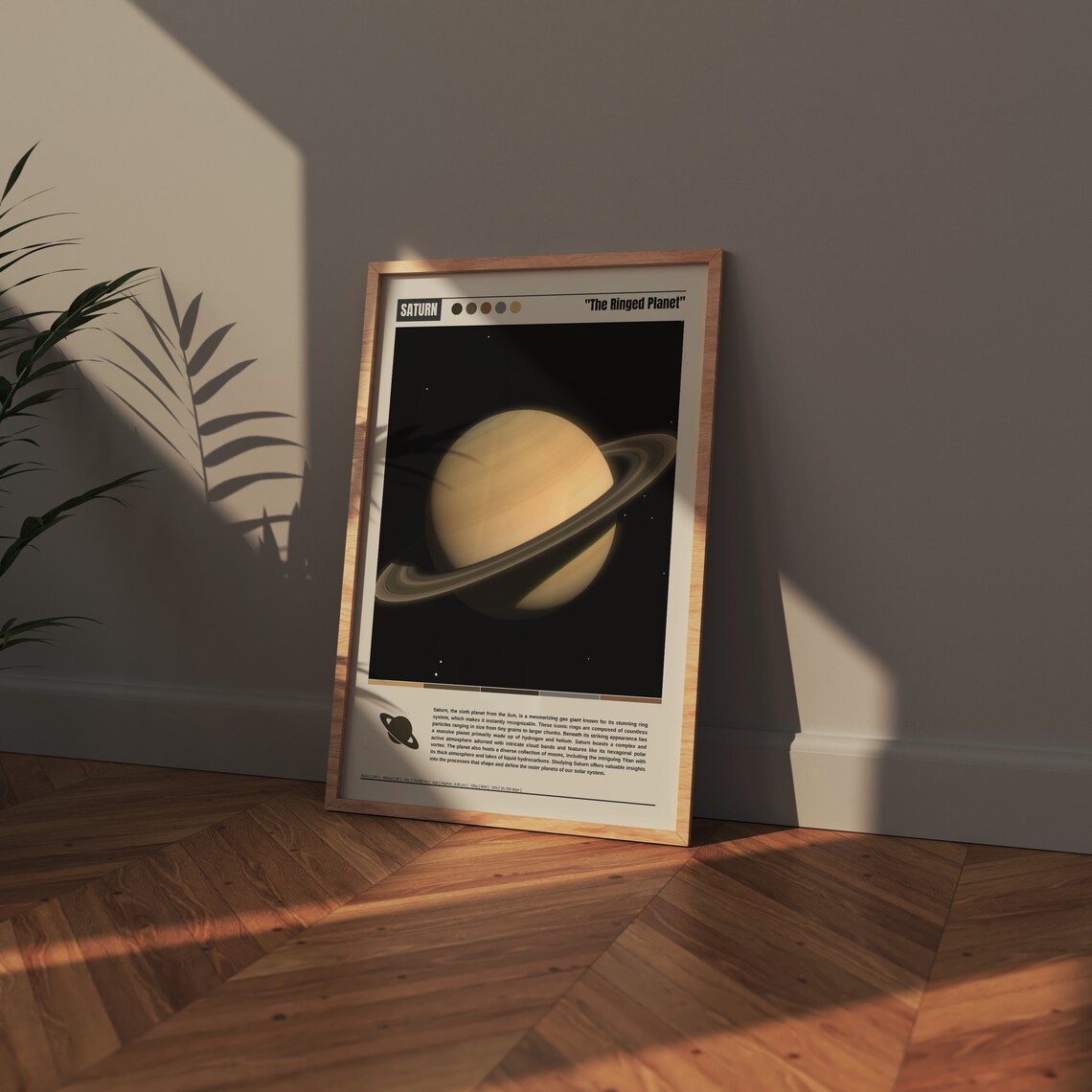 Saturn Poster, Outer Space Planet Wall Art Print - Image 2
