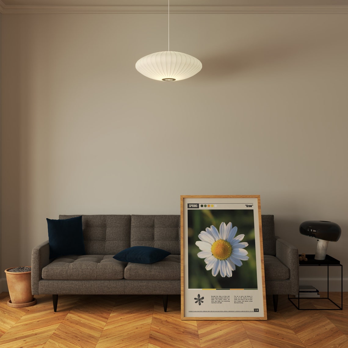 Fresh Spring Daisy Grow Botanical Seasonal Photography Poster - Image 3