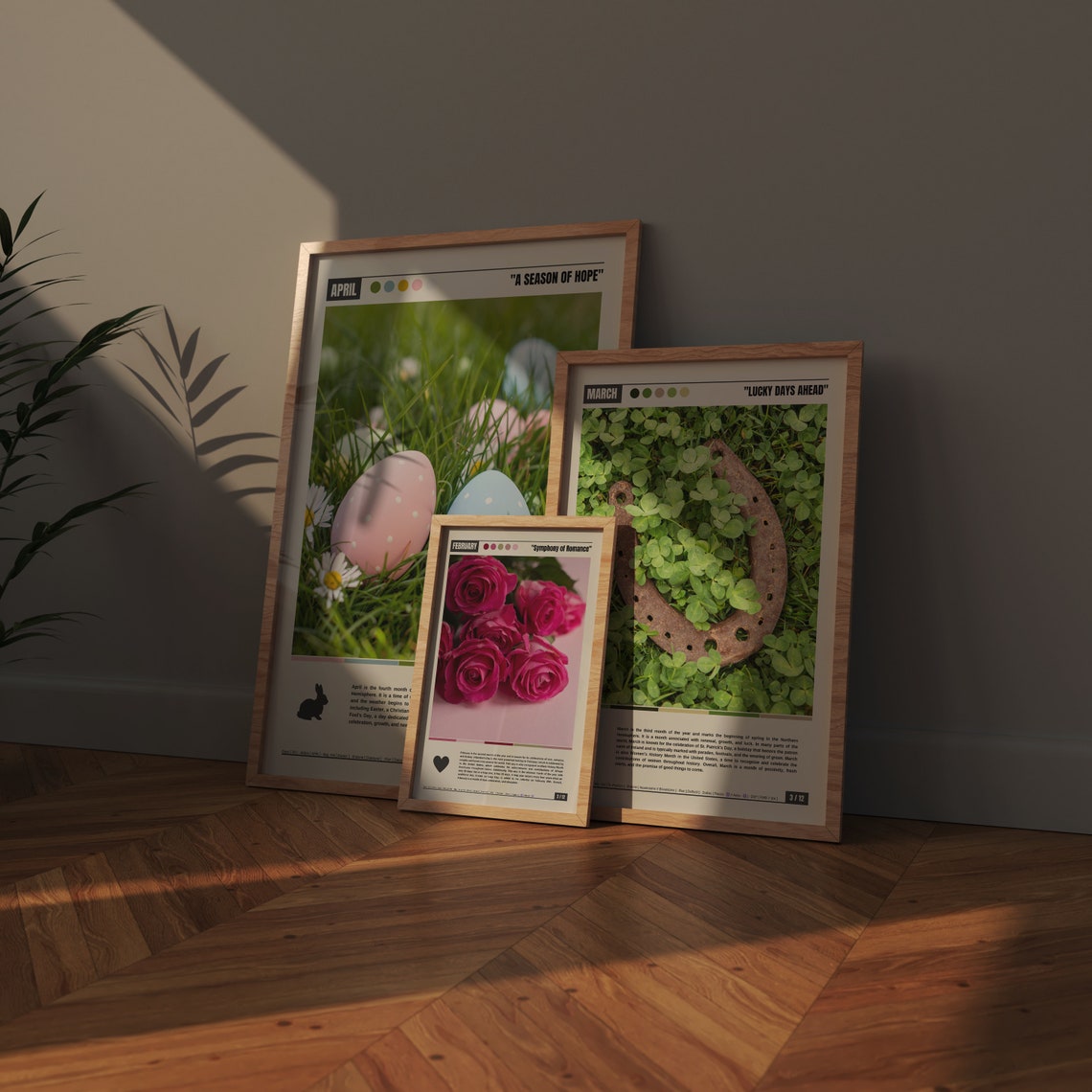 February Symphony of Romance Pink Roses Valentines Day Love Poster - Image 5