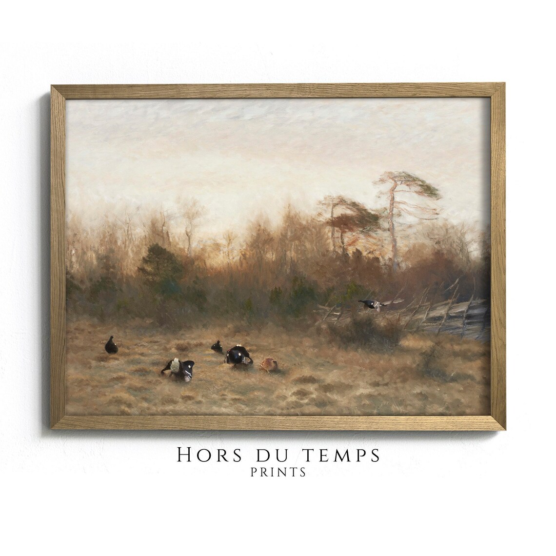 Black Grouse Meadow Birds Vintage Game Wildlife Oil Painting Poster