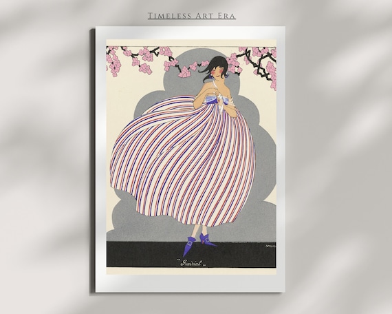 Vintage French Fashion Illustration, Art Print